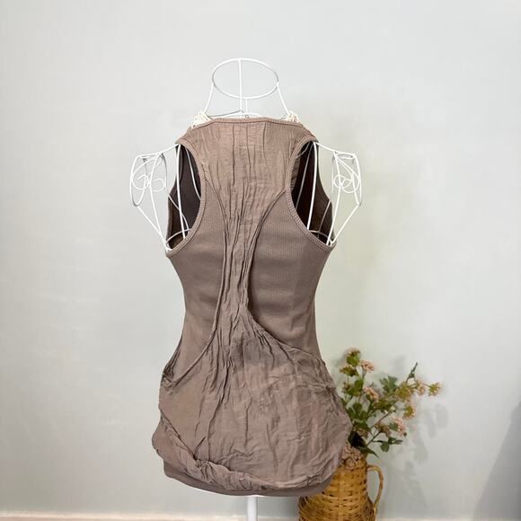 Stunning vintage y2k brown layered cowl neck tank top - Picture 5 of 5